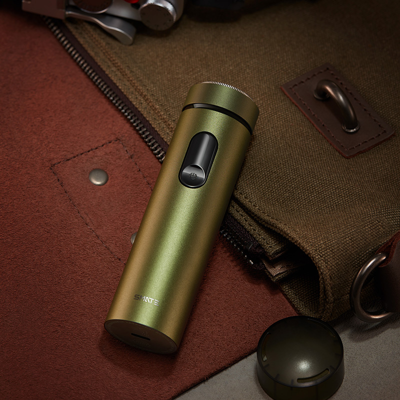 须眉 便携涡轮剃须刀T6彩屏版 STR201/STR203  军绿色  