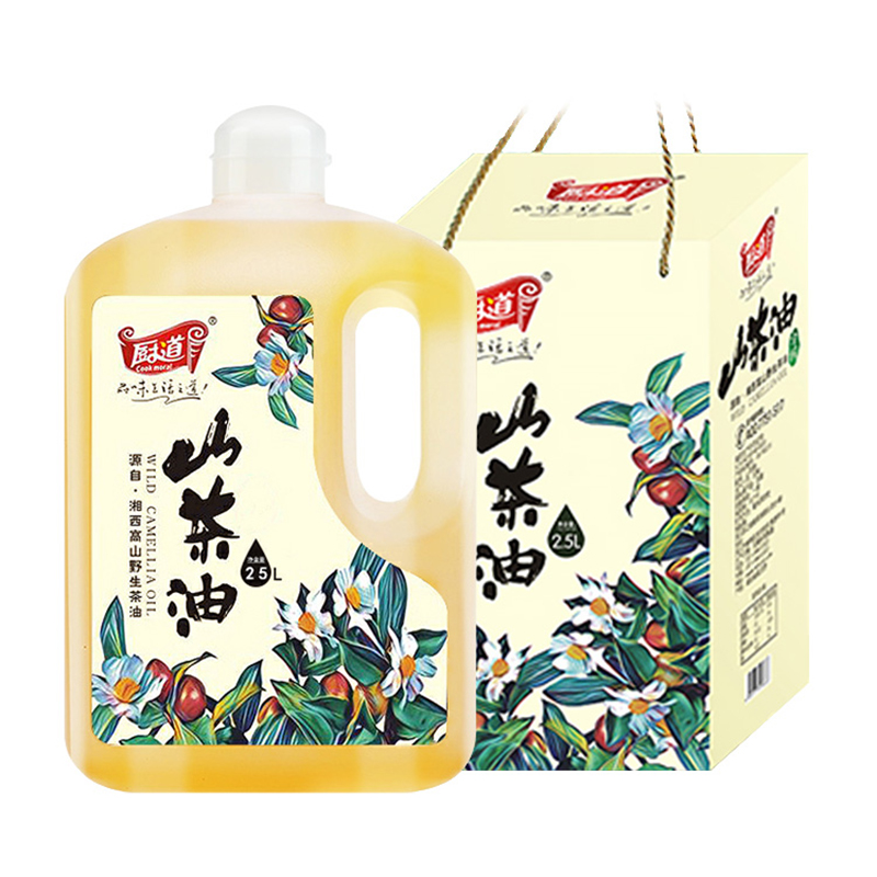厨道纯山茶油2.5L/瓶  柠绿色  