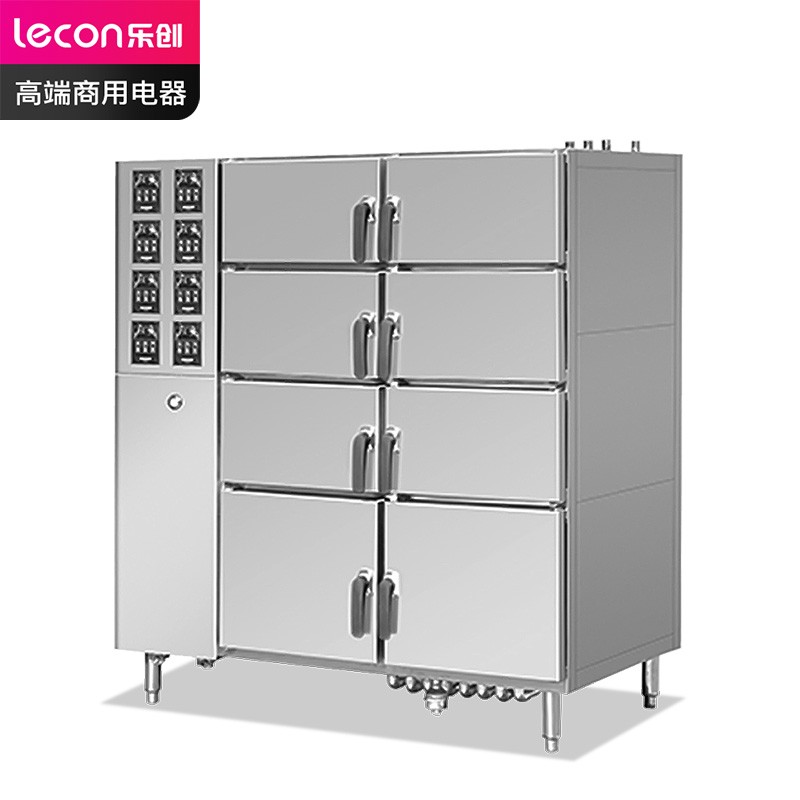乐创( lecon) 商用多门蒸柜 食堂酒店智能电热八门蒸柜 智能款 LC-J-ZNBMD单位：台 不锈钢色