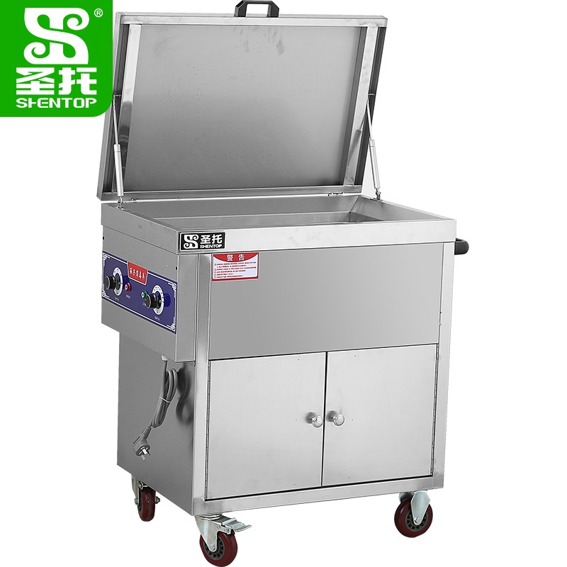 圣托（Shentop）筷子消毒机商用带烘干 不锈钢餐馆消毒筷子机 热风循环筷子消毒车 ZTP1000-CS8  不锈钢色  