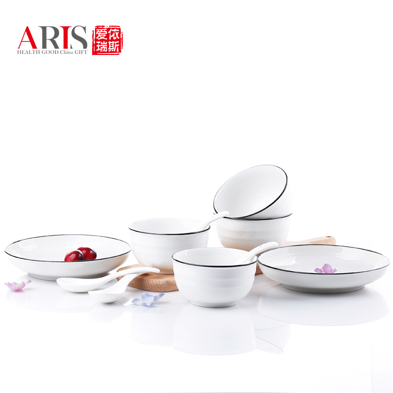 爱依瑞斯ARIS  10头陶瓷餐具组合 简约 AS-D1015H     