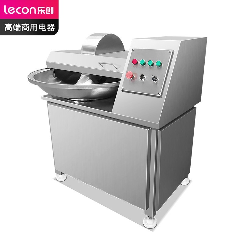 乐创（lecon）商用斩拌机 100kg/h蔬菜瓜果肉类切碎机料理机 LC-J-ZB125L  银色  