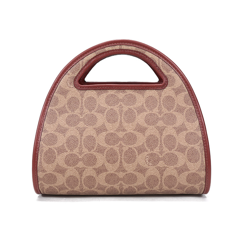 Coach 蔻驰 涂层帆布配皮手提单肩斜挎包 Z11100493206  棕色  