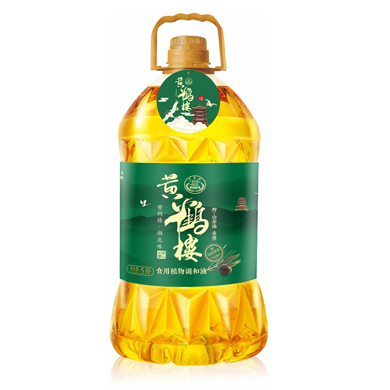 黄鹤楼野山茶食用植物调和油5L/瓶  金色  