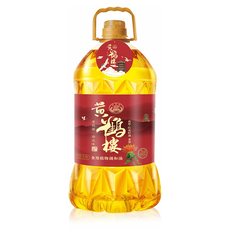 黄鹤楼高原红花籽调和油5L/瓶  黄色  