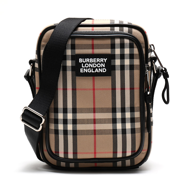 Burberry 博柏利男女通用米色织物配皮单肩包  Z11100370200（单位：个) 卡其色