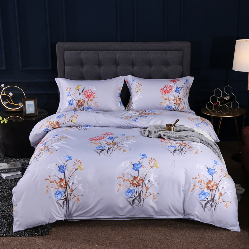 乔德家纺柔丝绒四件套-雁秋莎/JDYH011/200*230  花香型  
