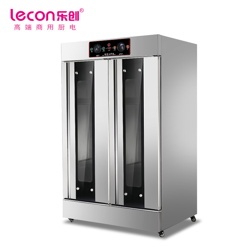 乐创(lecon) 商用发酵箱 面包馒头烘培醒发箱（带盘子）双门32盘 LC-J-FJ32单位：台 不锈钢色