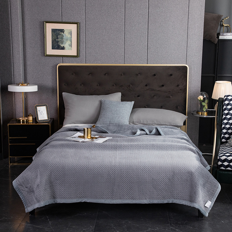 乔德家纺多功能盖毯-经典灰JDMT211026  铁灰色  