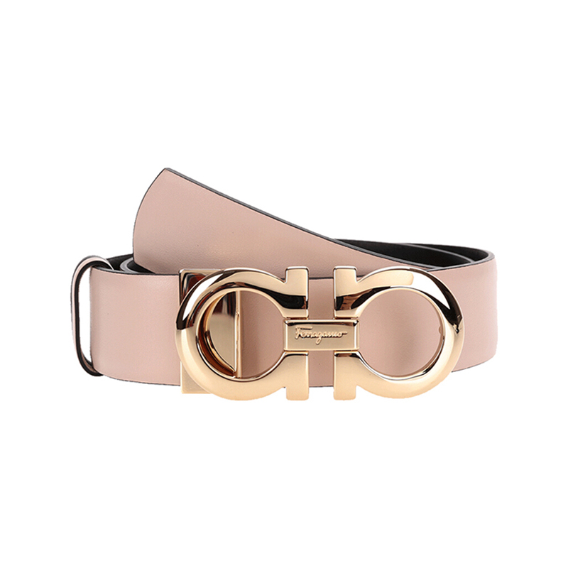 Salvatore Ferragamo 菲拉格慕女士板扣式双面皮带 Z11100293815/条 米色