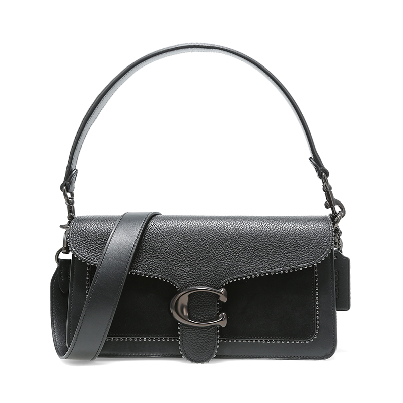 COACH 蔻驰 Tabby小号女士皮质单肩手提包 K22101422601  黑色  