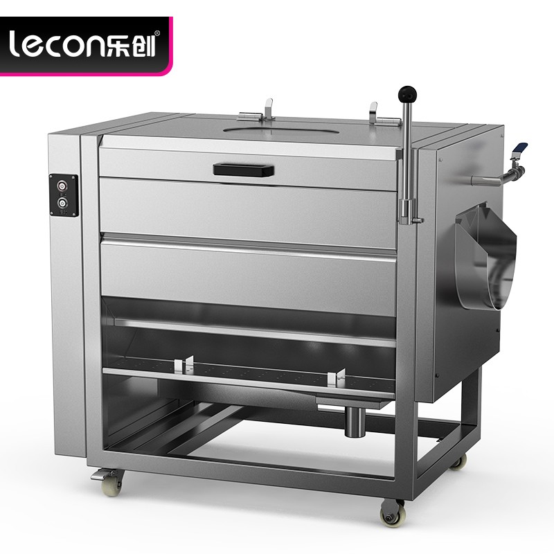 乐创（lecon）毛刷清洗去皮机 商用饭店食堂土豆地瓜剥皮机 600kg/h LC-J-CX1800 银色