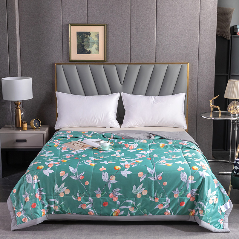 乔德家纺臻柔水洗桑蚕丝被JDXB2105/200*230  绿色  