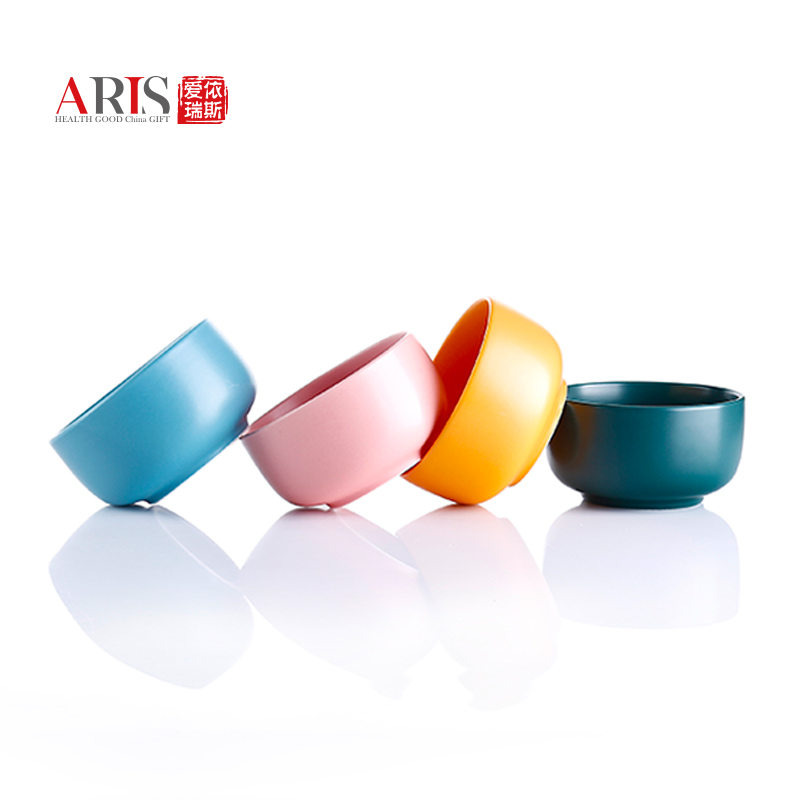 爱依瑞斯ARIS  4头陶瓷餐具组合 马卡龙四色碗 AS-M04H  随机  
