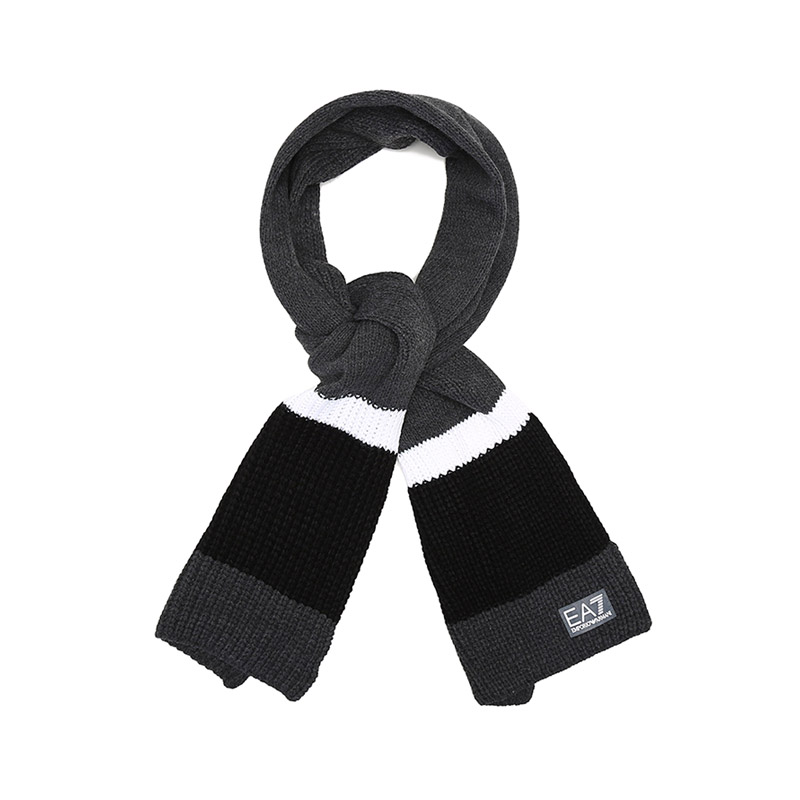 EA7 阿玛尼 男士腈纶保暖围巾（灰/白色） Z11100579966（单位：条） 混色