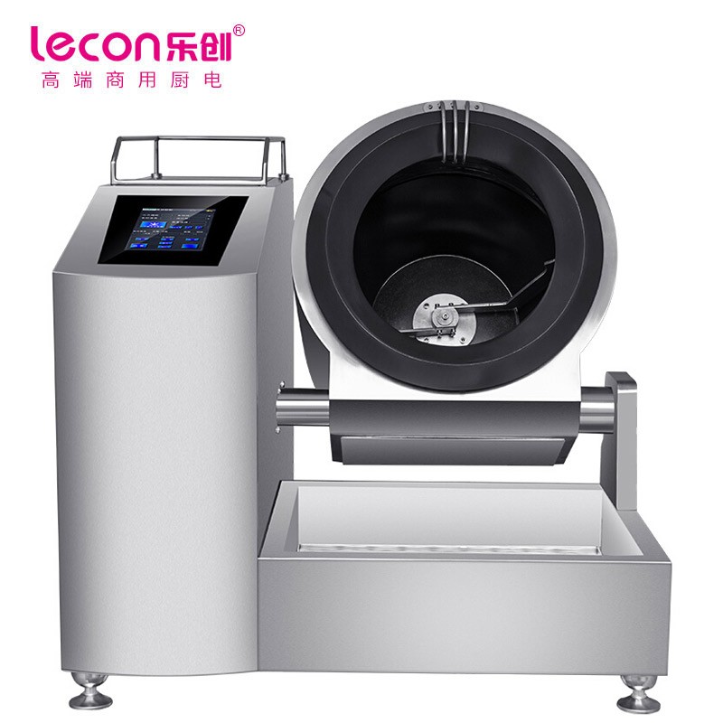 乐创 lecon台式智能触屏炒菜机大容量全自动智能炒菜机器人饭堂食堂炒菜烹饪机 LC-TGQ30  银色  