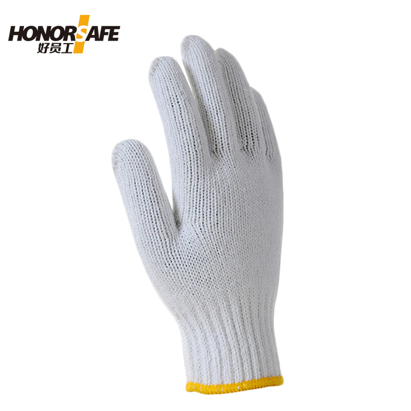 好员工 H10-M600 10针毛纺600g纱线劳保手套 10打(120双） 白色