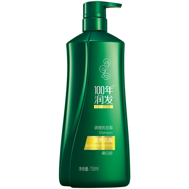 100年润发柔亮去屑洗发露750ML  自然色  