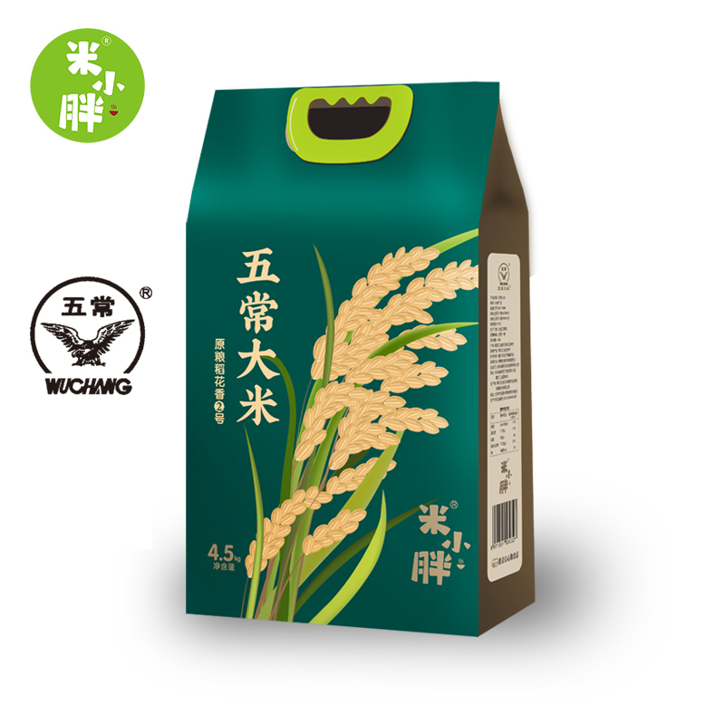 米小胖五常大米4.5kg东北大米当季新米（单位：袋）  