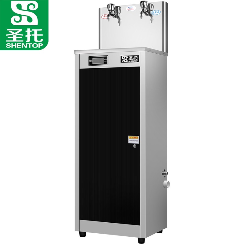 圣托（Shentop）电热开水器商用 不锈钢开水机 学校直饮水机 医院烧水器 一开一温饮水机 STK-K2  不锈钢色  