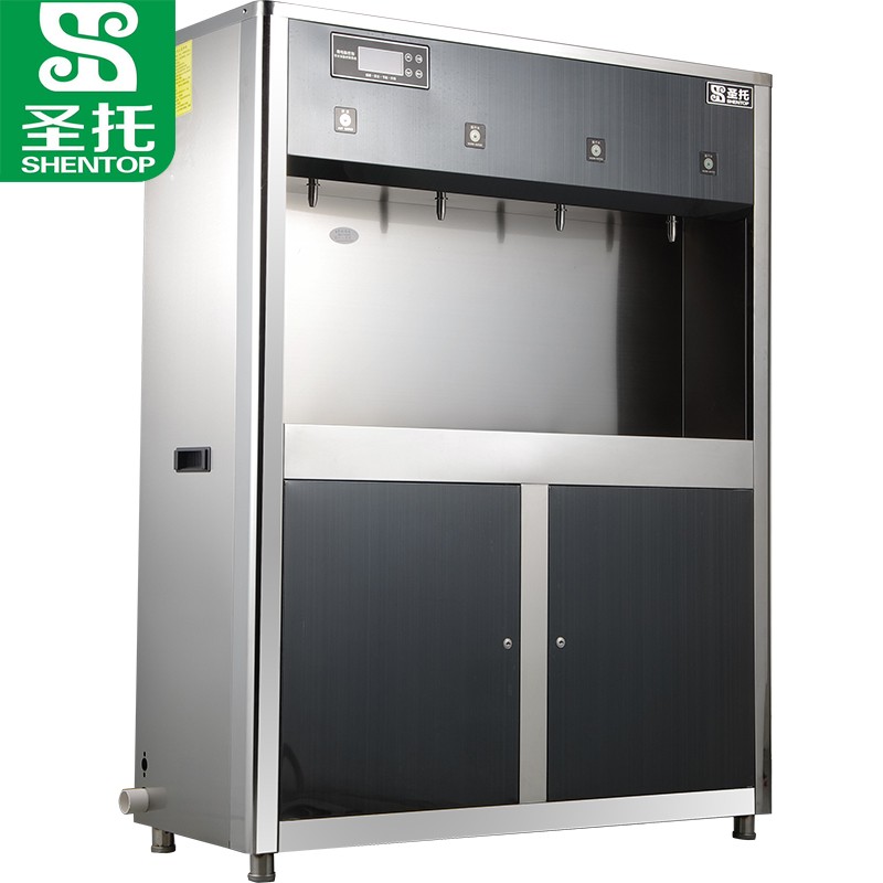 圣托（Shentop）单位直饮机商用 企业办公室全自动净化水开水机 5级400G RO反渗透开水器 STK-E4  不锈钢色  