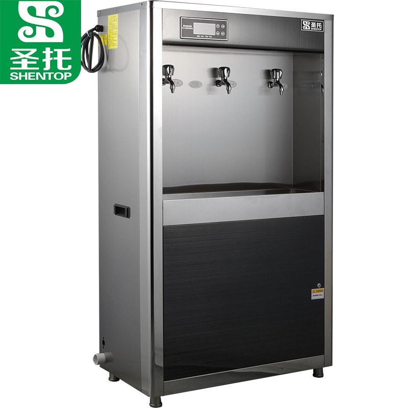 圣托（Shentop）全自动带过滤开水器 5级RO反渗透开水机直饮水机 商用净水器学校饮水机 STK-C3  不锈钢色  