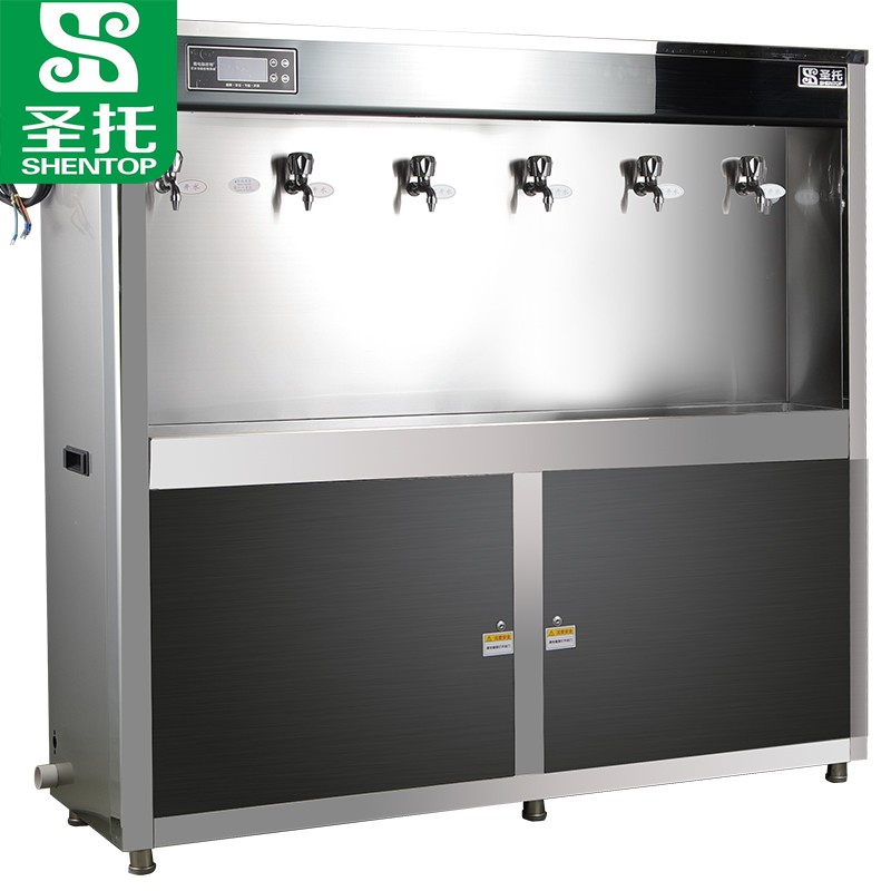 圣托（Shentop）学校医院饮水机器商用大型 公司工厂用直饮水机 5级400G RO反渗透开水器 STK-C6  不锈钢色  