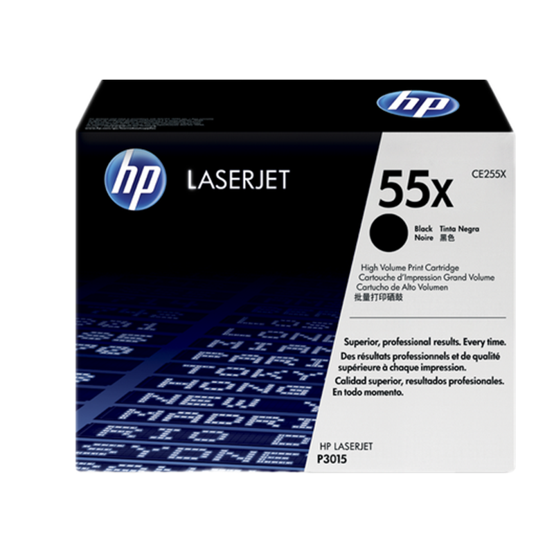 惠普（HP）CE255X 55A黑色原装硒鼓适用3015d/3015dn/521dw/525dn CE255X(约12500页)  黑色  