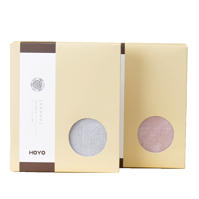 HOYO 茜空毛巾单条礼盒装 7238 浅粉色 单条装
