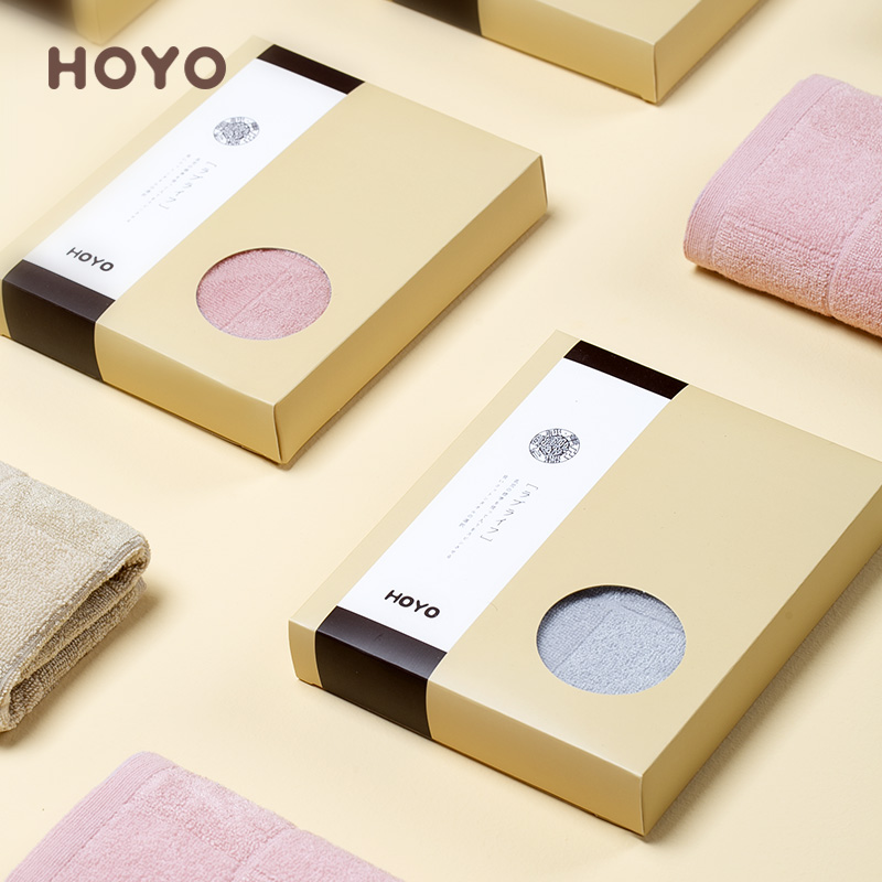 HOYO 茜空毛巾单条礼盒装 7238 浅咖色 单条装