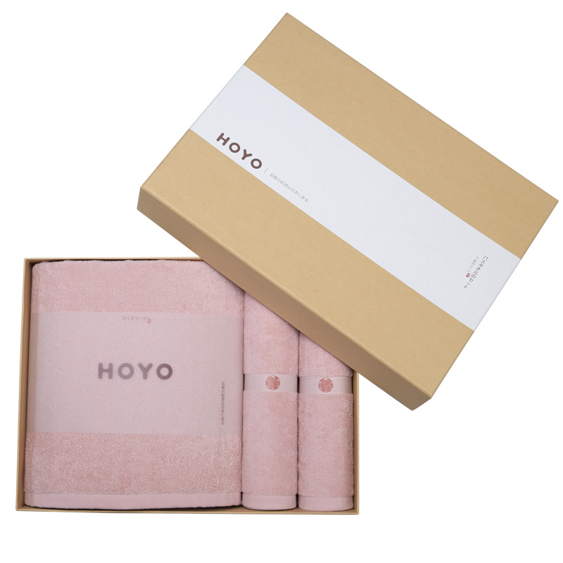 HOYO 芦荟毛浴三件套 7245 浅粉JP8051 组合装