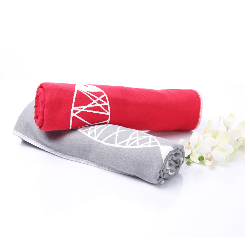 生活元素  年年有余中国红全棉纱布毛巾单条装  MYY-FF102A  红色  