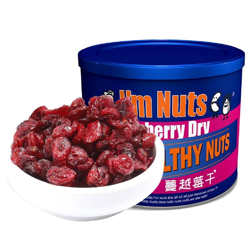 爱慕纳思I`mnuts网红零食美国铁罐装蔓越莓干290克  红色  