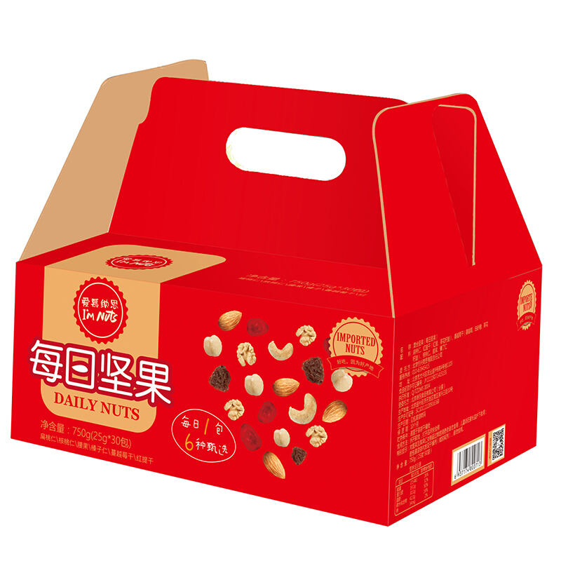 爱慕纳思I`mnuts每日坚果30袋750克  红色  