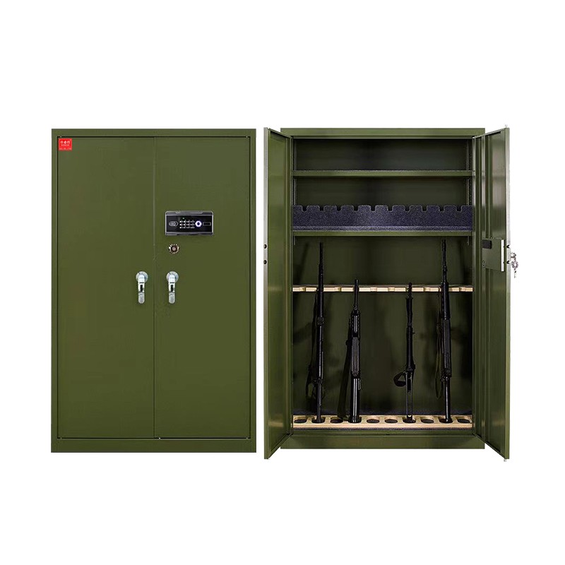仕必得（SHIBIDE)保管柜加厚 装备柜柜带滑轮 密码锁 装备柜器材柜 双门电子密码柜经济型  军绿色  