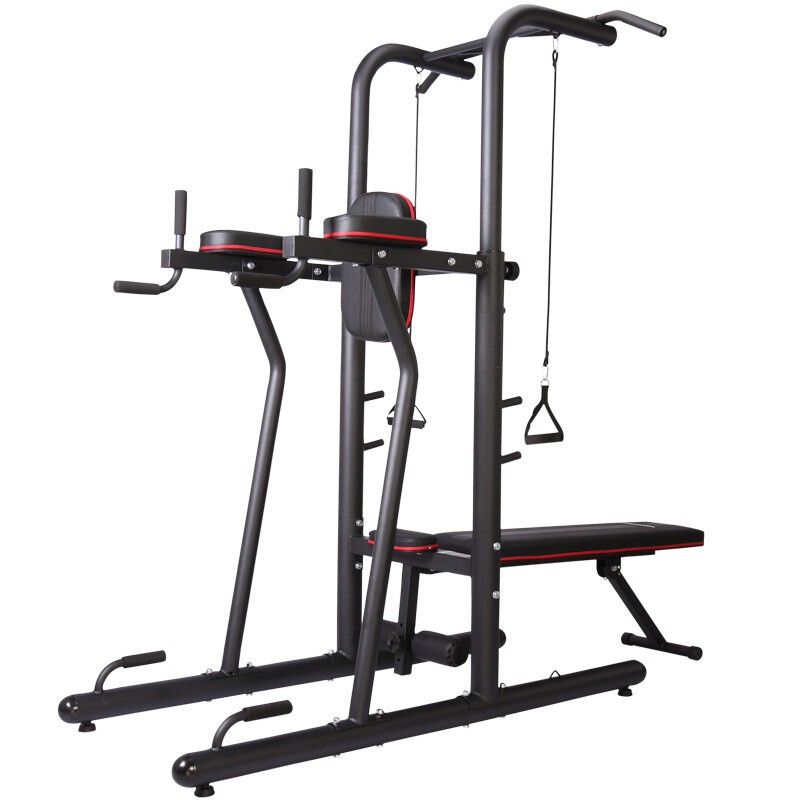 力动RIDO单杠室内 引体向上器 免打孔家用健身器材 落地式吊杠 中考综合训练器TG30  黑色  