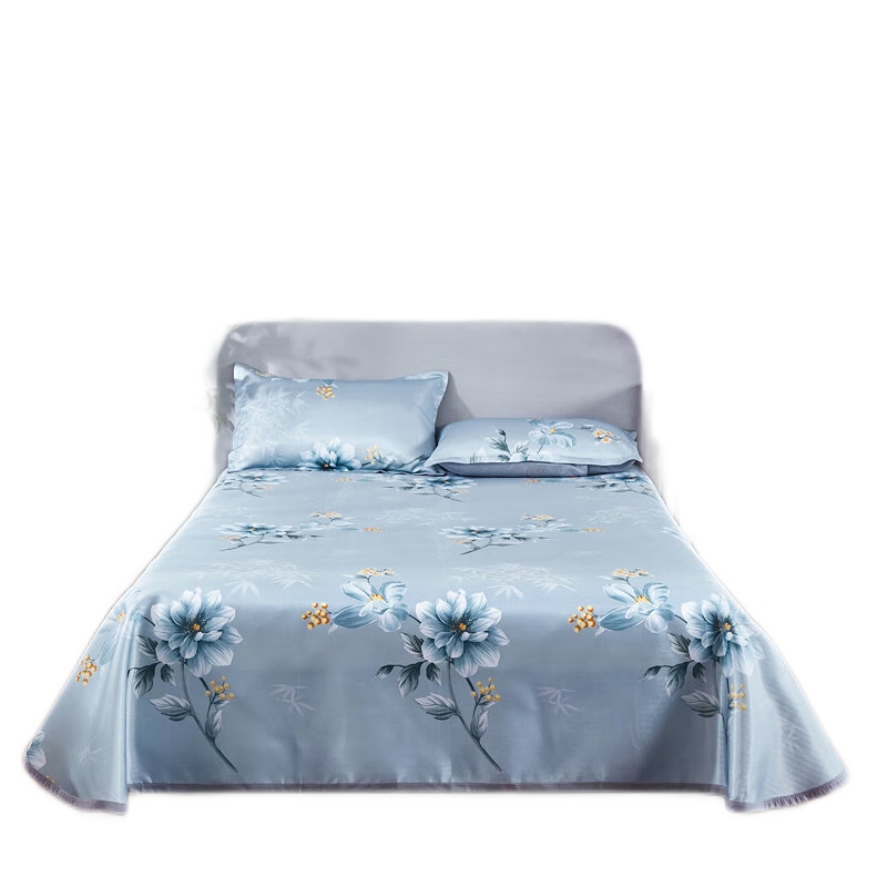 唐纳家纺 IDONNA 冰丝凉席三件套  TN-SSM22028规  格:230&times;250cm 枕  套:48cm&times;74cm&times;2天蓝色 天蓝色 1.5米床