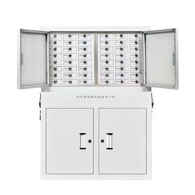 仕必得（SHIBIDE)手机屏蔽柜考场会议室5G信号屏蔽柜保管柜物理屏蔽48格加中底柜二节组合  银色  