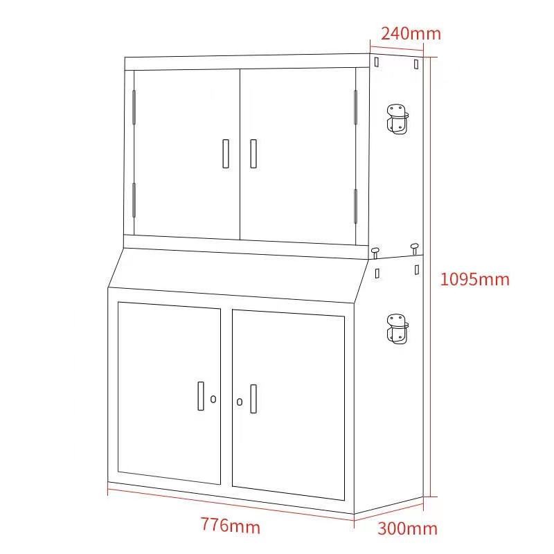 仕必得（SHIBIDE)手机屏蔽柜考场会议室5G信号屏蔽柜保管柜物理屏蔽32格加中底柜二节组合  银色  