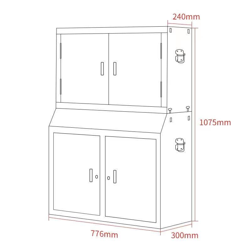 仕必得（SHIBIDE)手机屏蔽柜考场会议室5G信号屏蔽柜保管柜物理屏蔽30格加中底柜二节组合  银色  