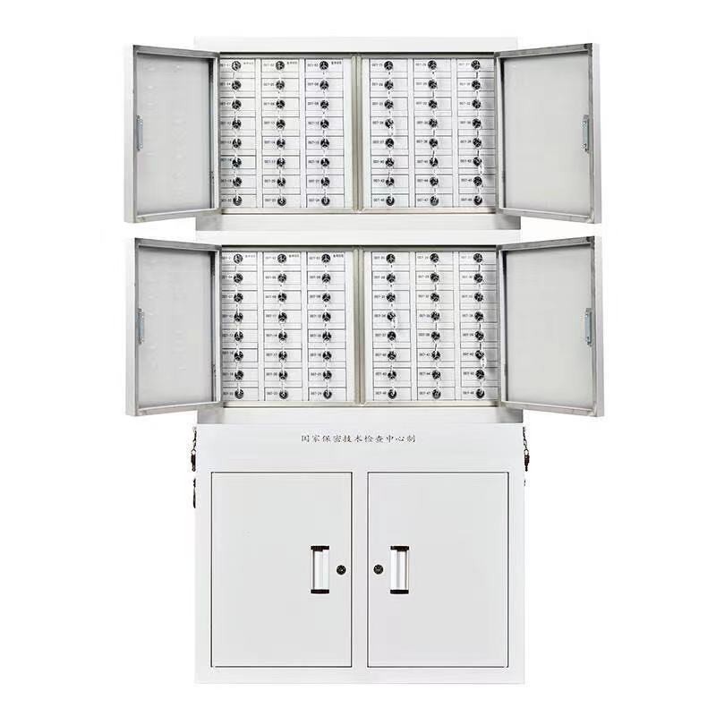 仕必得（SHIBIDE)手机屏蔽柜96格考场会议室5G信号屏蔽柜保管柜物理屏蔽48加48加中底柜三节组合  银色  