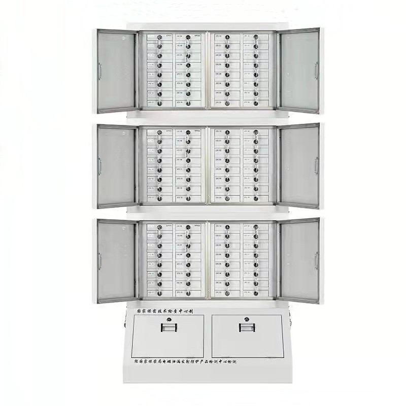 仕必得（SHIBIDE)手机屏蔽柜96格考场会议室5G信号屏蔽柜保管柜物理屏蔽32格加32格加32加小底柜四节组合  银色  