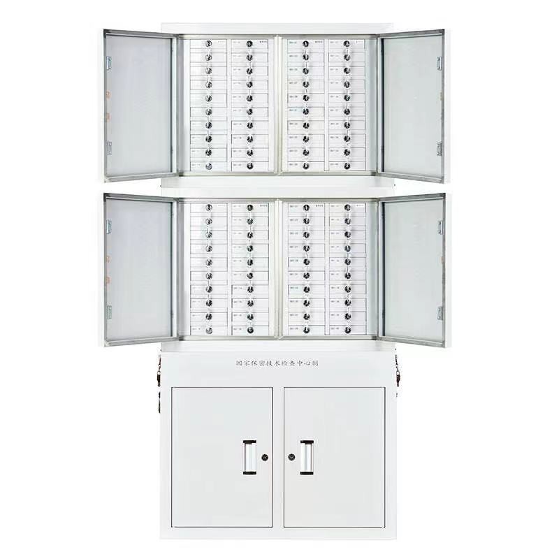 仕必得（SHIBIDE)手机屏蔽柜80格考场会议室5G信号屏蔽柜保管柜物理屏蔽40格加40格加中底柜三节组合  银色  