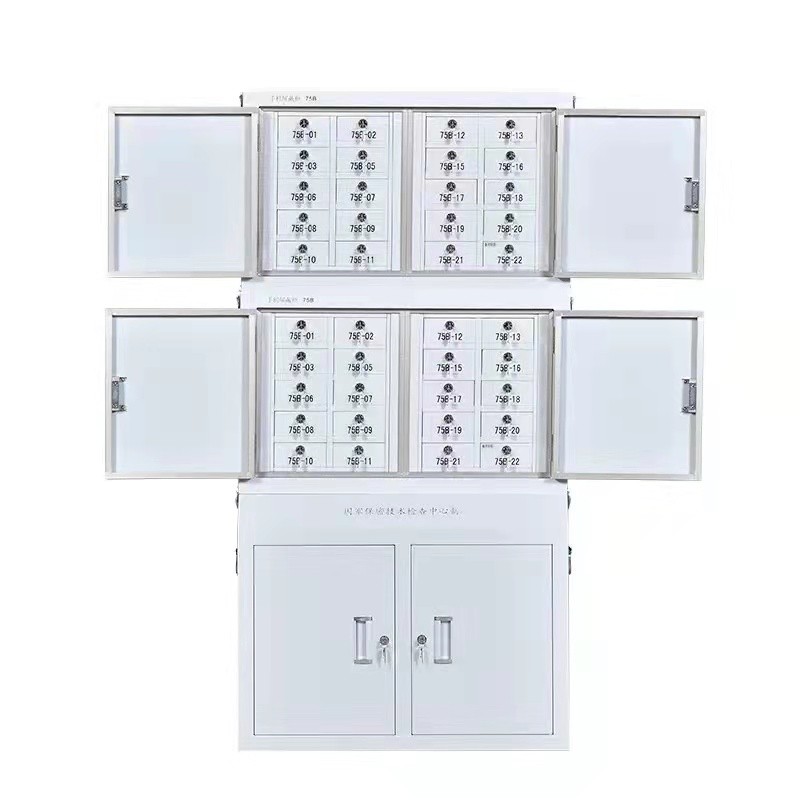 仕必得（SHIBIDE)手机屏蔽柜40格考场会议室5G信号屏蔽柜保管柜物理屏蔽20格加20格加中底柜三节组合  银色  