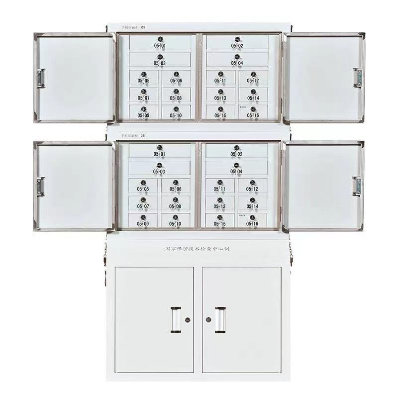 仕必得（SHIBIDE)手机屏蔽柜32格考场会议室5G信号屏蔽柜保管柜物理屏蔽16格加16格加中底柜三节组合  银色  