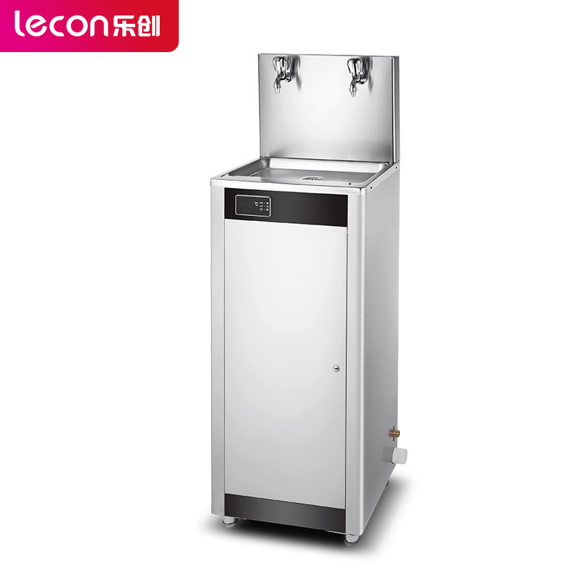 乐创（lecon）商用开水器 学校公司工厂大型不锈钢饮水机 台式一开一温 LC-J-ZY01  银色  