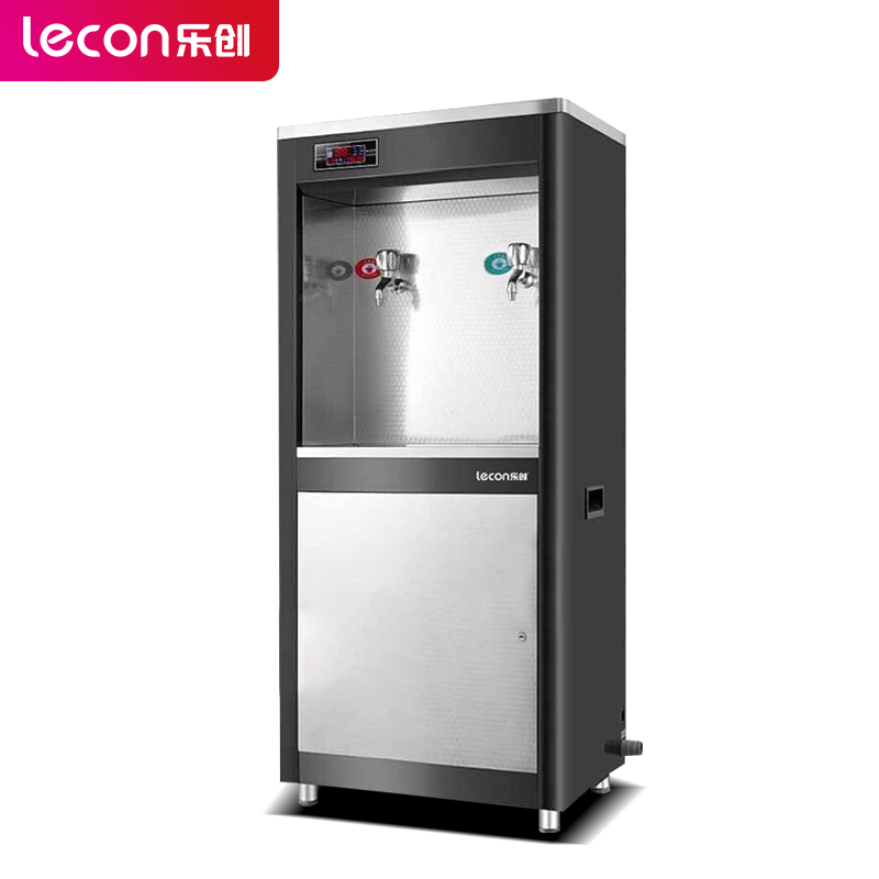 乐创（lecon）商用开水器 学校公司工厂大型不锈钢饮水机 柜式一开一温 LC-J-ZY01  黑色  