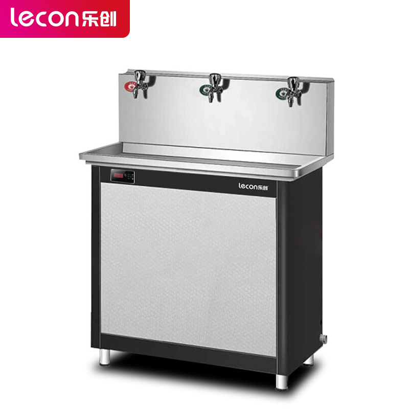 乐创（lecon）商用开水器 学校公司工厂大型不锈钢饮水机 台式一开二温 LC-J-ZY01  黑色  