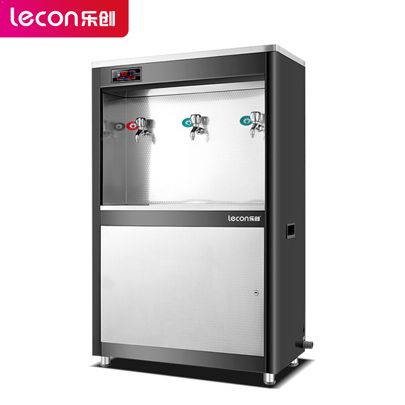 乐创（lecon）商用开水器 学校公司工厂大型不锈钢饮水机 柜式一开二温 LC-J-ZY01  黑色  