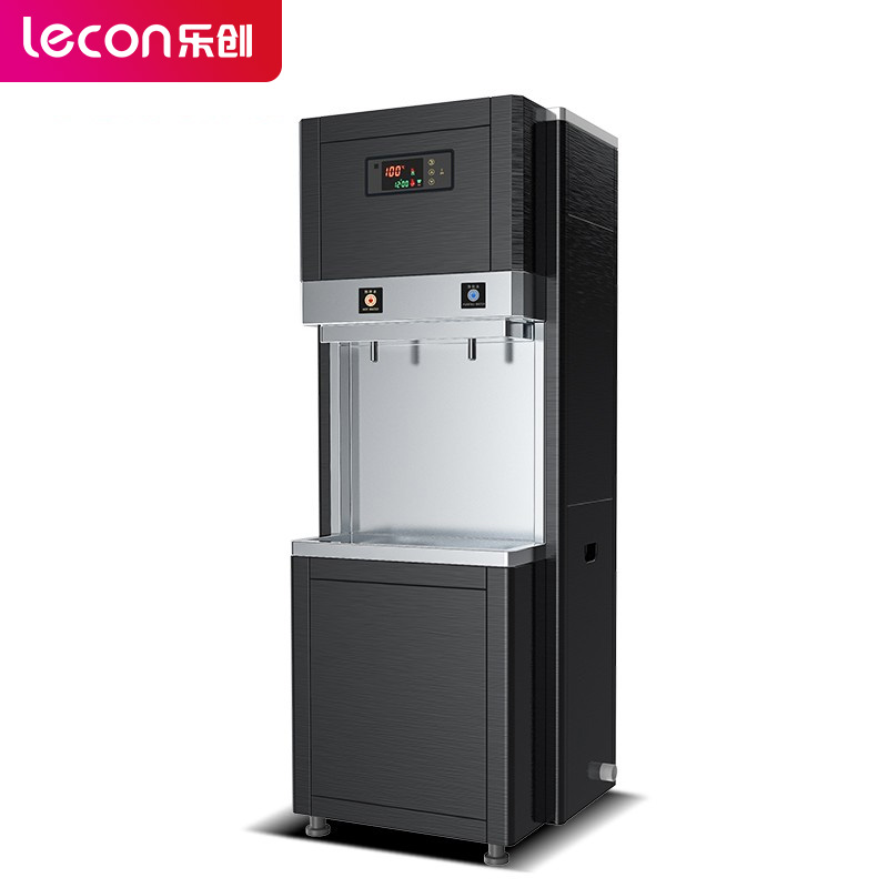 乐创 (lecon)商用直饮机 90L不锈钢开水器 RO反渗透五级过滤饮水机 一开一净/两开 LC-J-BH902  黑色  